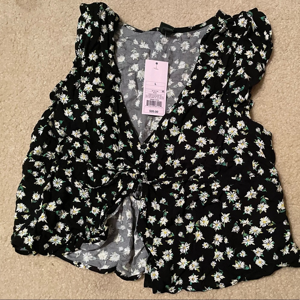 Floral Tie Crop Too